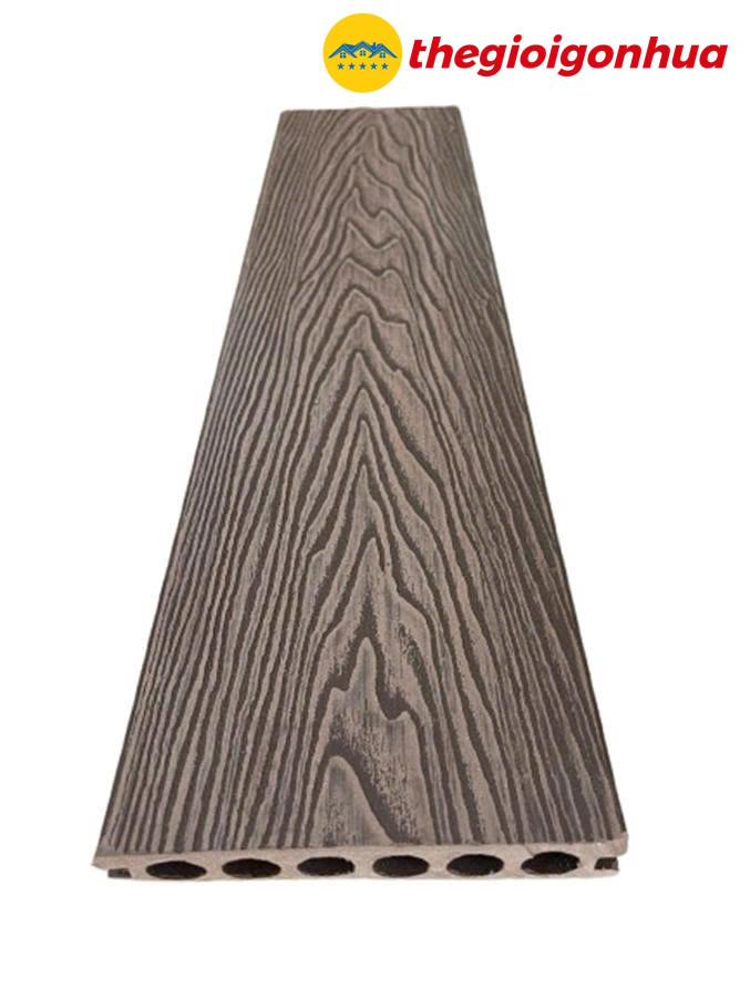 Sàn lỗ tròn ngoài trời vân 3D Màu sắc Coffee